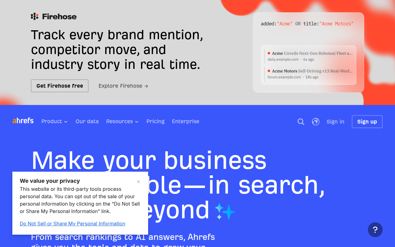 Ahrefs screenshot 1
