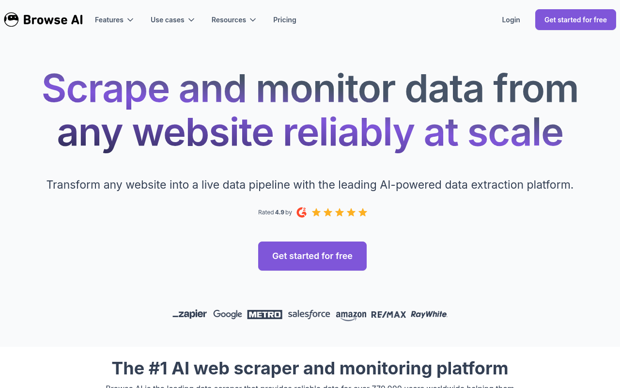 Browse AI screenshot 1