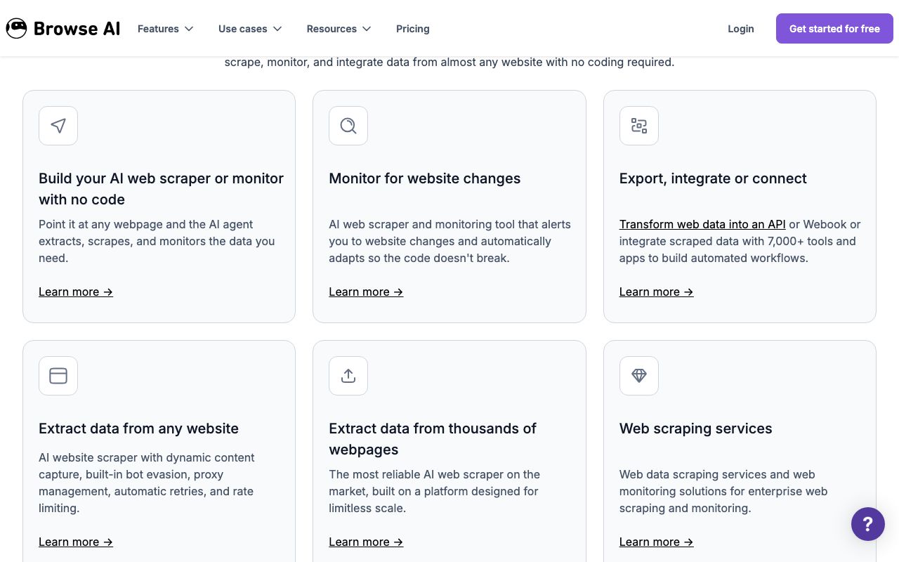 Browse AI screenshot 3