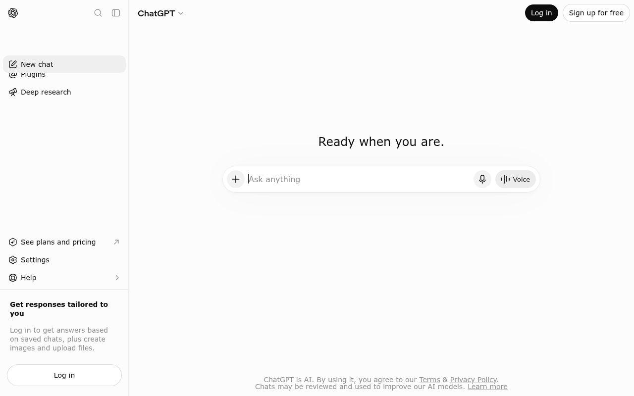 ChatGPT screenshot 1