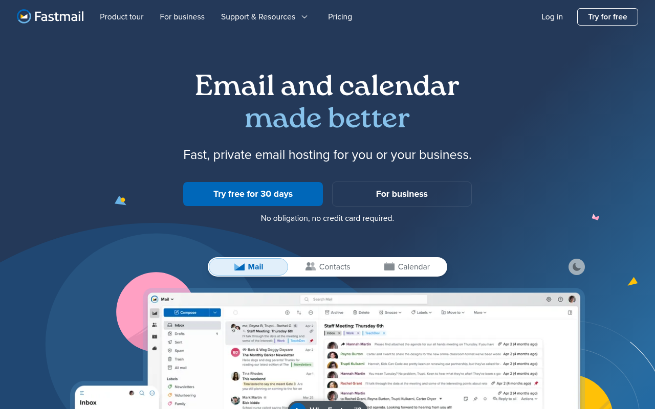 Fastmail screenshot 1