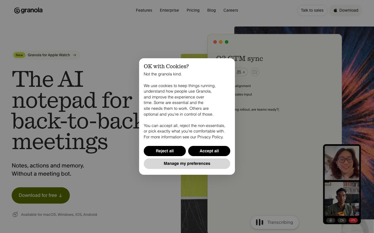 Granola screenshot 1