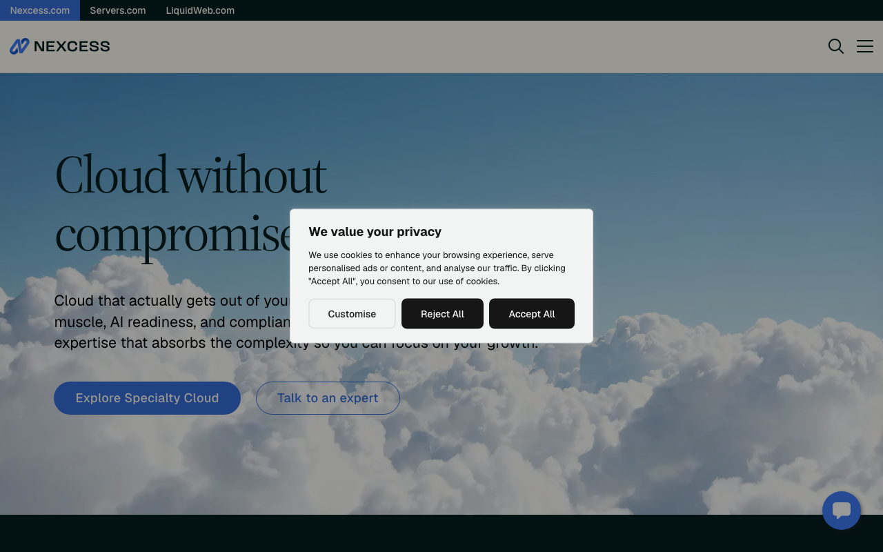 Nexcess screenshot 1