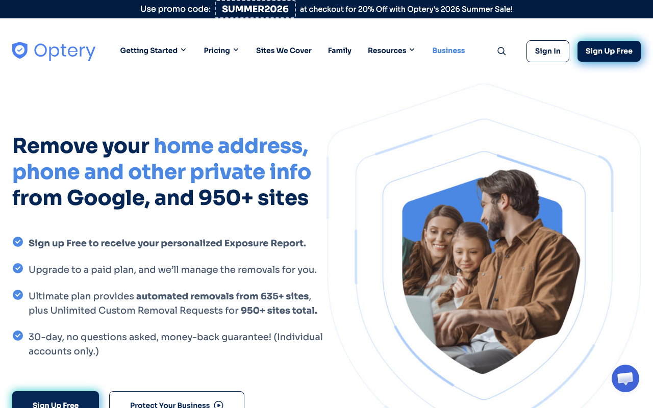 Optery screenshot 1