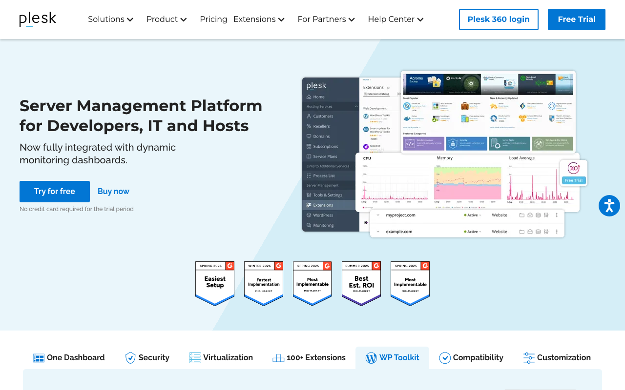 Plesk screenshot 1