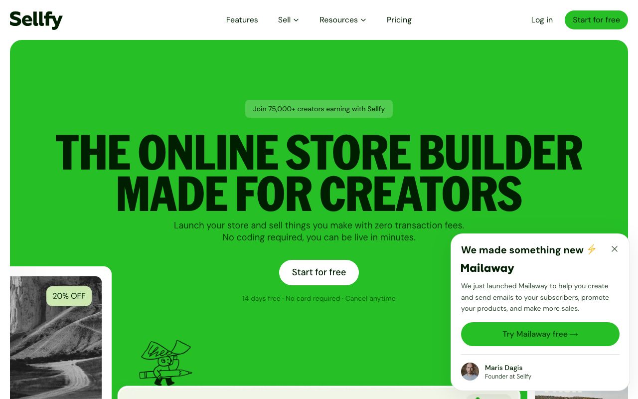 Sellfy screenshot 2