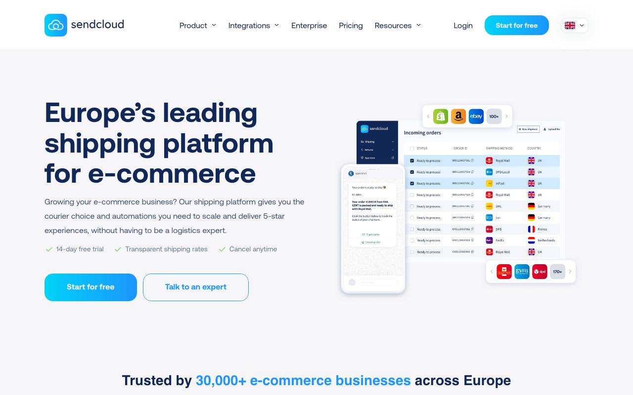 Sendcloud screenshot 2