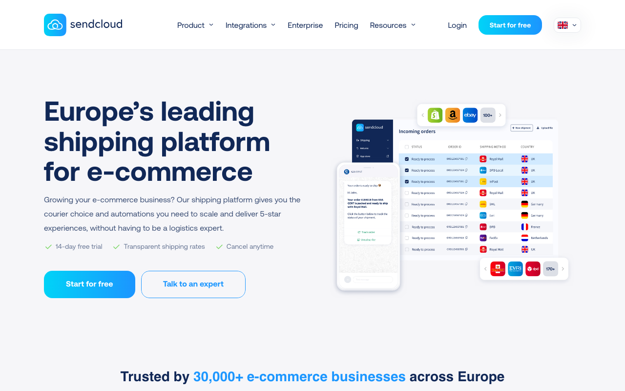 Sendcloud screenshot 1