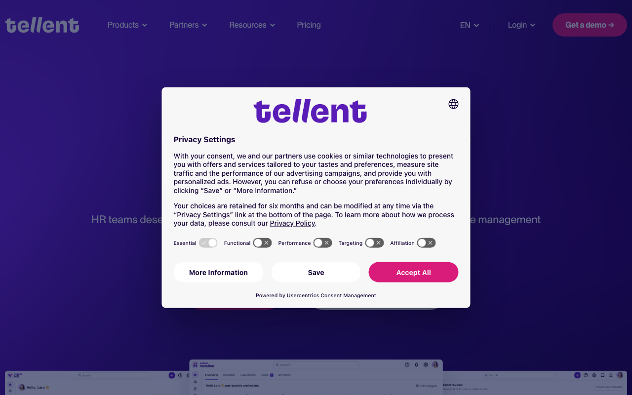 Tellent screenshot 1