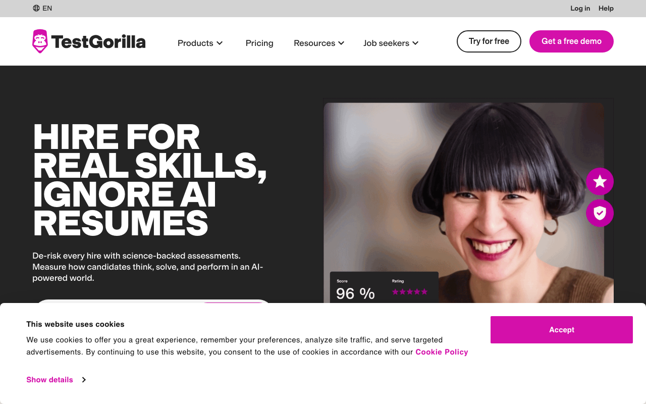 TestGorilla screenshot 1
