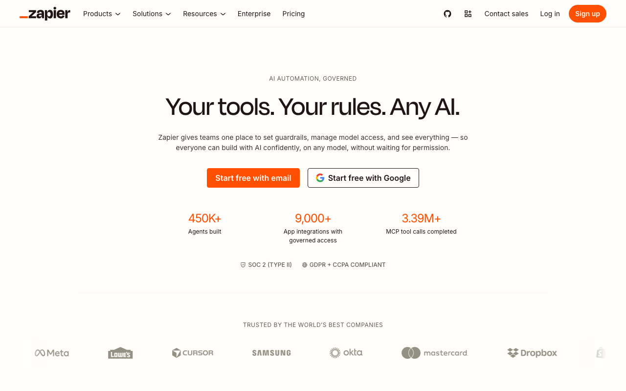 Zapier screenshot 1